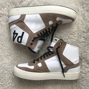 p448 Tommy Tobacco Brown Suede High Top Sneakers